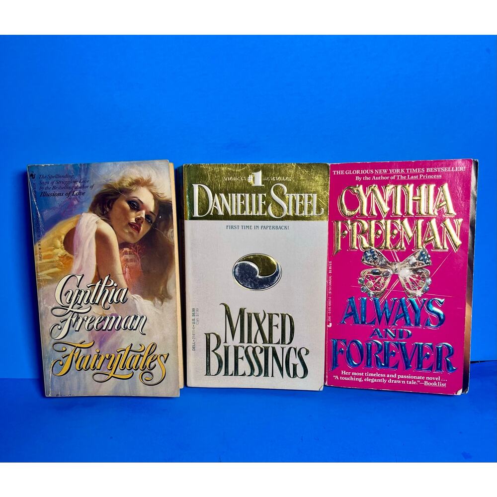 Romance Book Lot 3 Vintage Paperbacks: Fairytales Mixed Blessings Always Forever